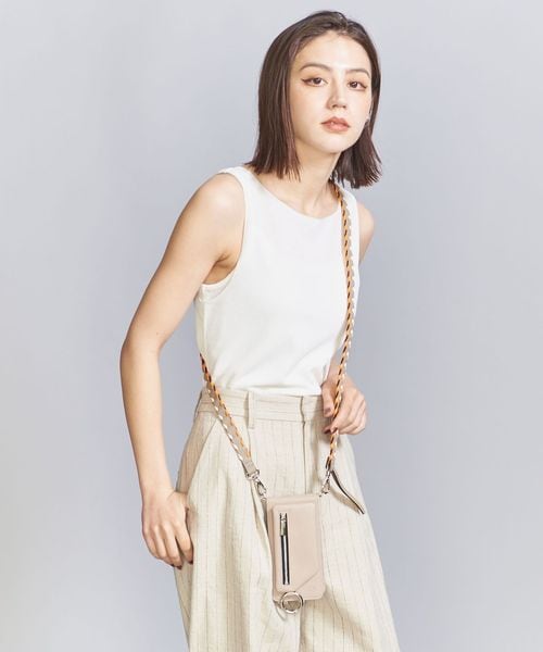 BEAUTY&amp;YOUTH UNITED ARROWS - 新品　ajew デザインカラーショルダーBLUE×BEIGE  ストラップ BEAUTY&YOUTH UNITED ARROWS ＜ajew＞Tie chain ショルダー