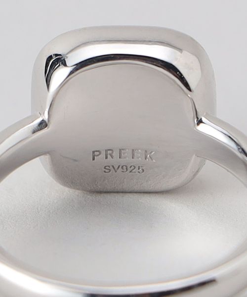 PREEK＞HOW RAW SQUARE DALMATIAN STONE RING/リング