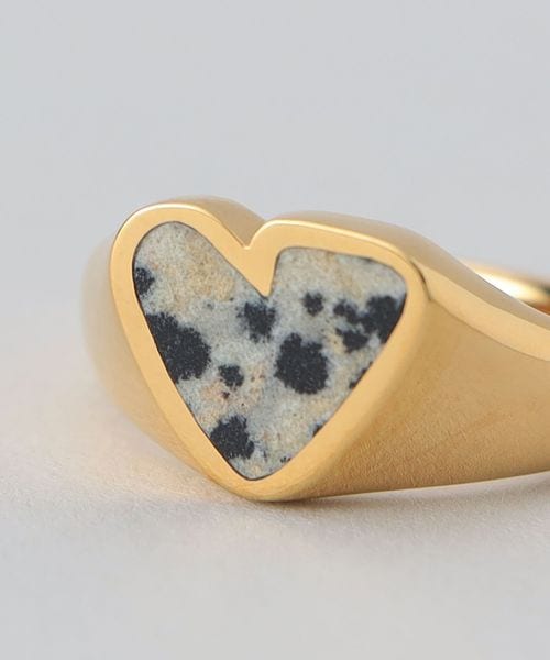 PREEK＞HOW RAW HEART DALMATIAN STONE RING/リング