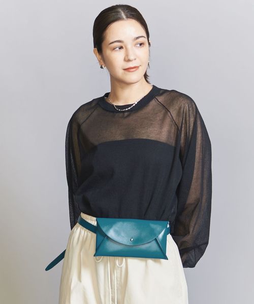 【新品未使用】マヌエラ　レザー　ポーチベルト　2way ショルダーバッグ 別注】＜MANUELA＞レザー ポーチベルト ショルダーバッグ ―2WAY―