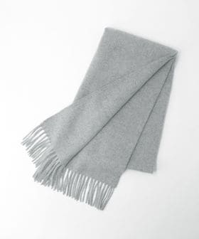 ◆美品◆UNITED ARROWS ソリッド　カシミヤ ストール　ホワイトグレー ソリッド カシミヤ ストール