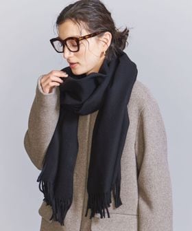 定価20900円 BEAUTY&YOUTH カシミヤソリッドストール 黒 カシミヤ ソリッド マフラー