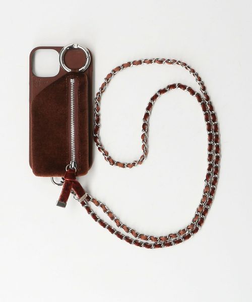 ajew＞CADENAS ベルベット チェーン ストラップ iPhone14/16e