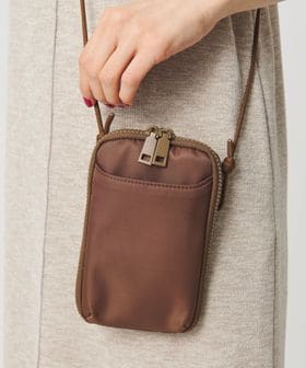 BEAUTY&YOUTH/ポリエステル ジップスリム ウォレットショルダー/財布 