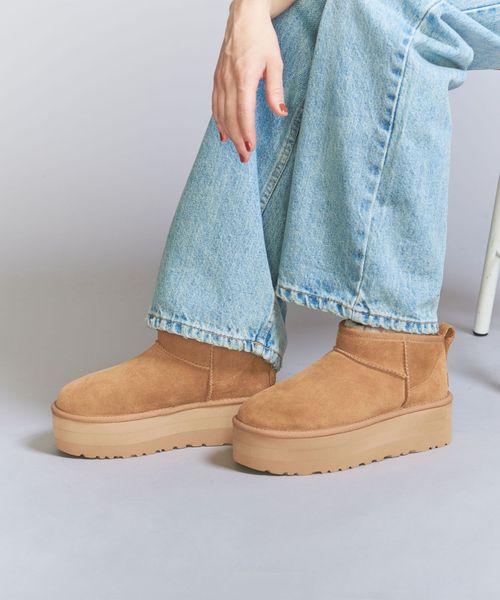 追跡便【UGG express】Tazzy UGG ミニプラットフォーム 厚底 プレミアムプラットフォームミニUGGブーツ
