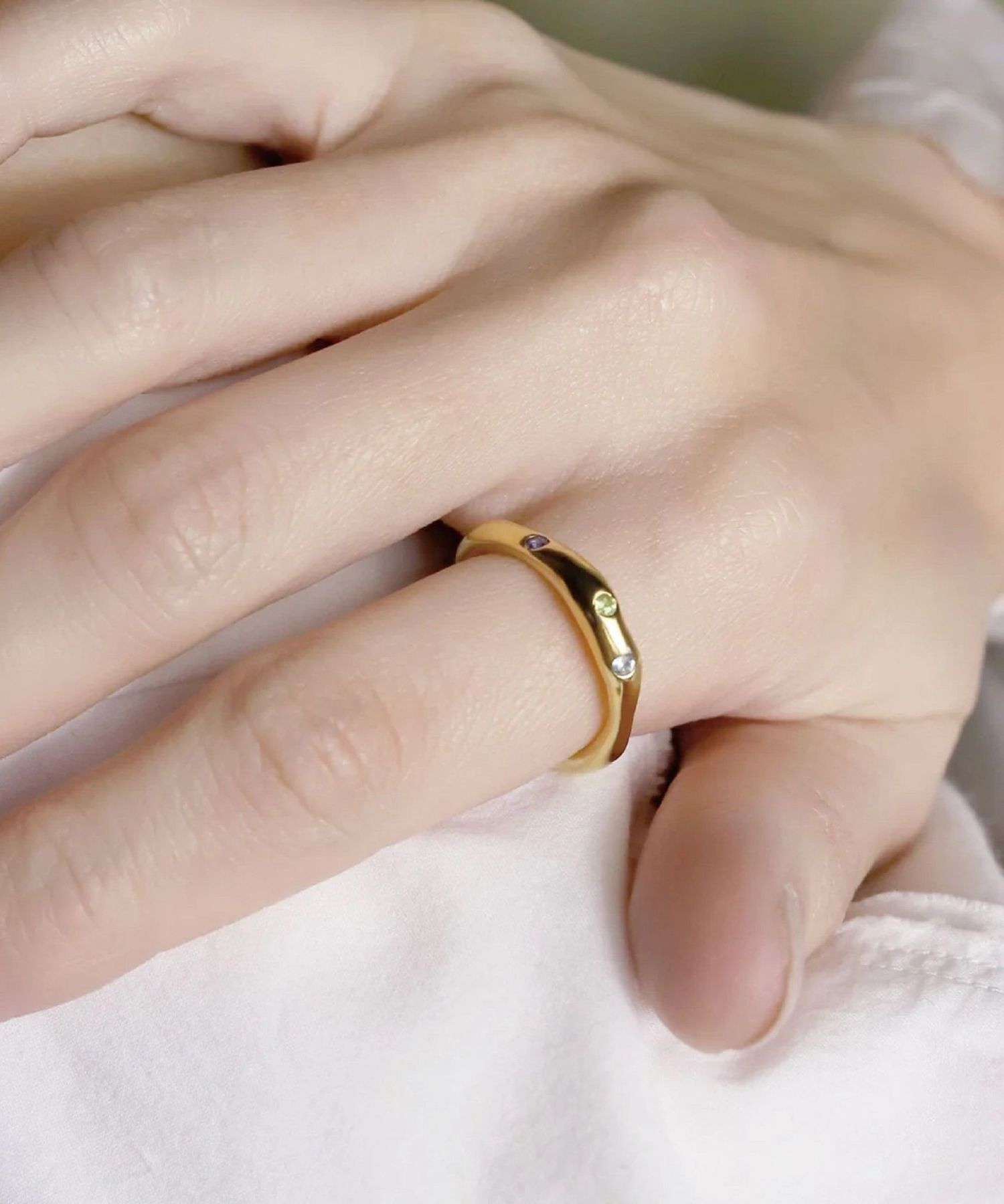 ＜TEN.＞シーナリー リング/ゴールドカラー　11号SV925 TEN.＞シーナリー リング/ゴールドカラー