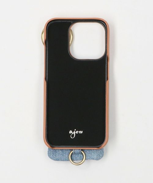 ajewxRED CARD＞CADENAS DENIM ストラップ iPhone15Proケース