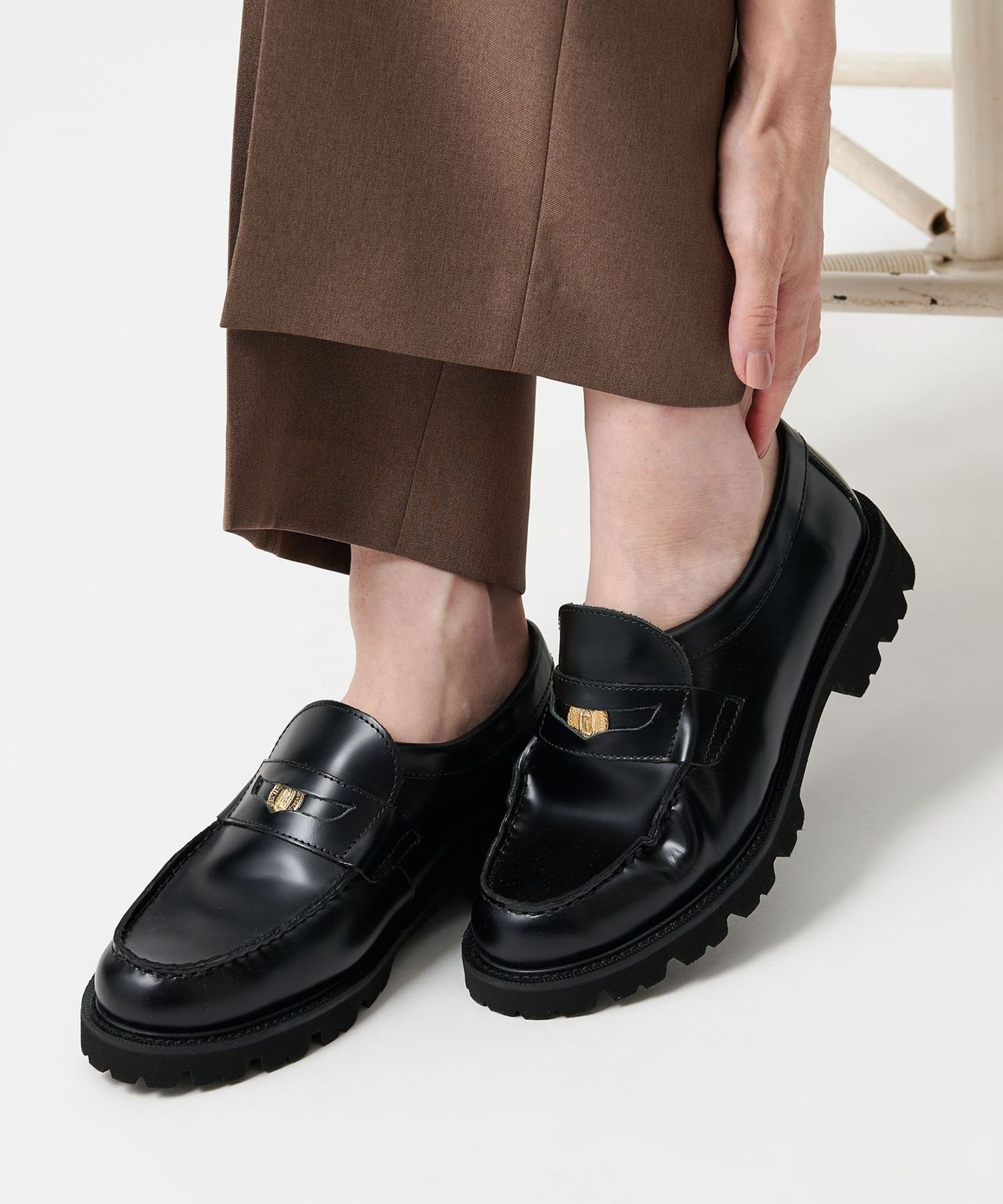 ユナイテッドアローズ別注 <CAMINANDO>レザー ローファー 別注】 ＜CAMINANDO＞レザー コインローファー