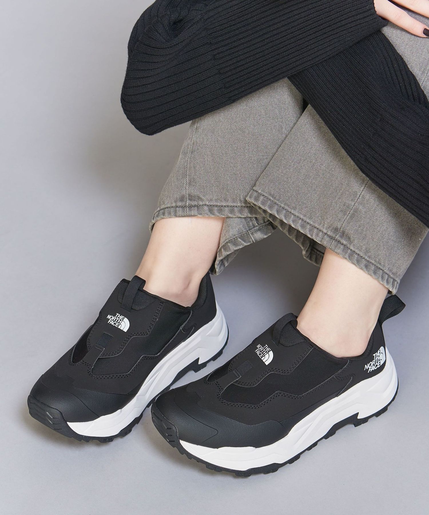 THE NORTH FACE スリッポンスニーカー ブラック/グレー THE NORTH FACE ＞グラバル スリッポン/スニーカー