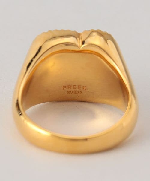 PREEK＞DIAMOND HEART STONE RING GOLD/リング
