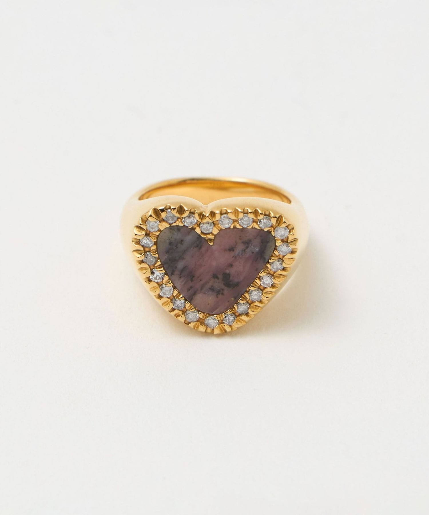 PREEK＞DIAMOND HEART STONE RING GOLD/リング