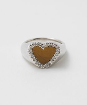 PREEK/＜PREEK＞DIAMOND HEART STONE RING SILVER/リング/リング