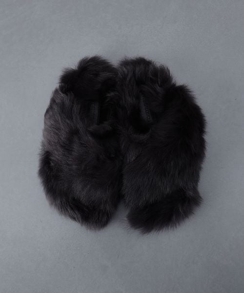 YVES SALOMON＞FUR TOSCANA SLIPPERS/スリッパ