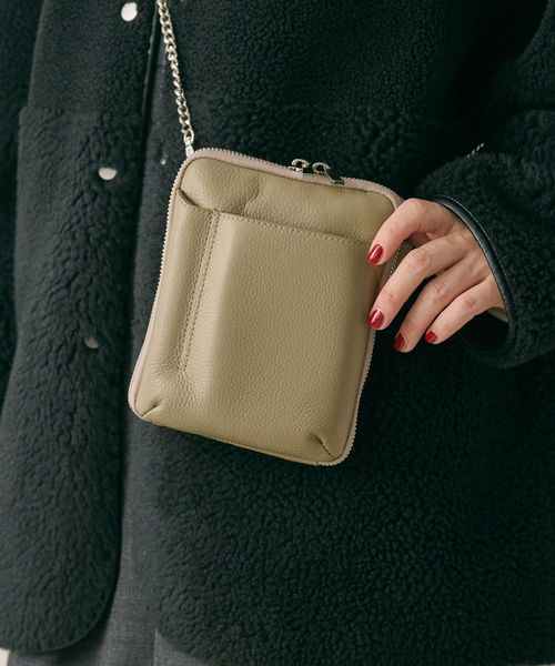 BEAUTY&YOUTH/レザー ジップ ショルダーバッグ ―2WAY―/ショルダーバッグ