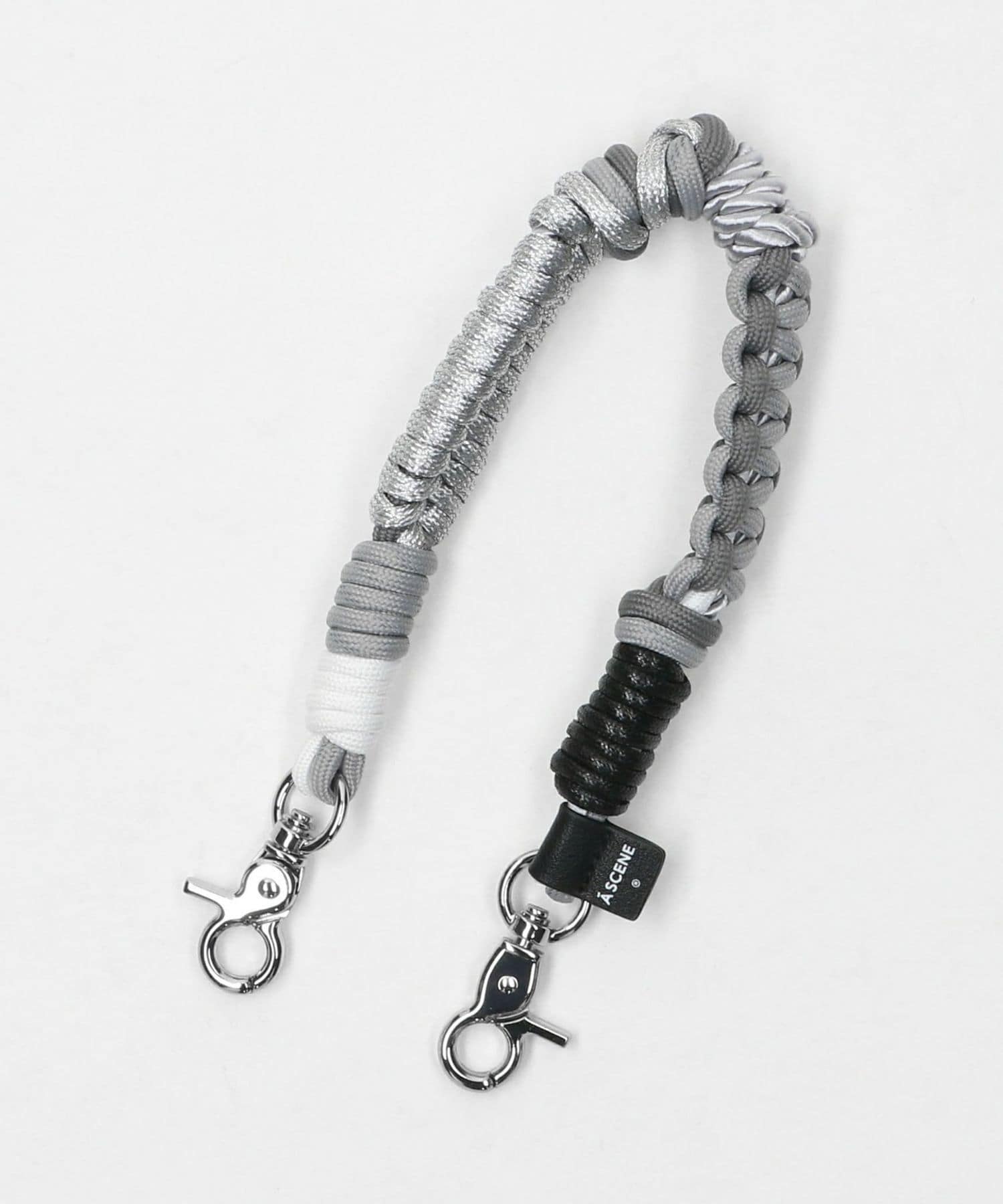 スマホアクセサリー A SCENE Design paracord strap-leather- Design_paracord_strap-leather-