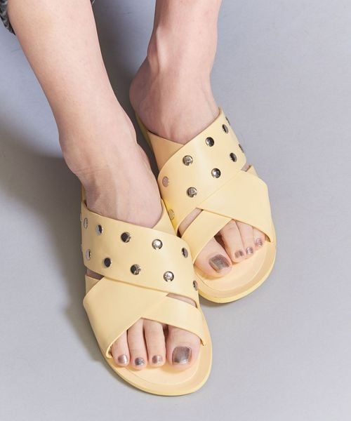 BEAUTY&YOUTH/スタッズ クロス スライダーサンダル/サンダル