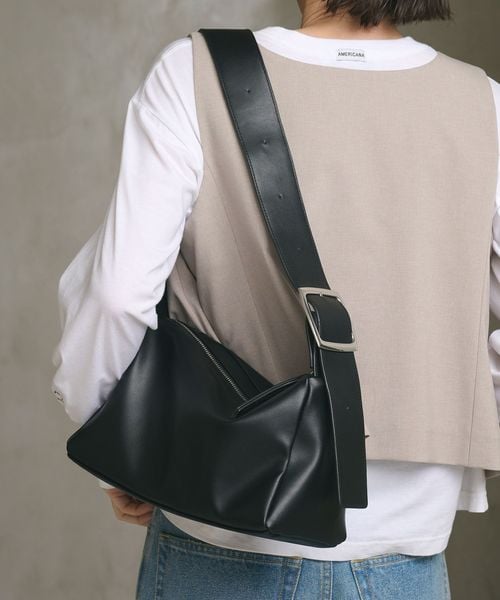 BEAUTY&YOUTH/スクエア ビッグバックル ショルダーバッグ/ショルダーバッグ