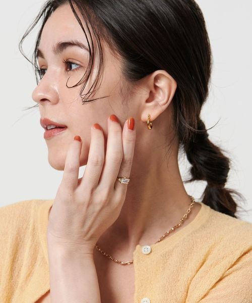ビジュー　ボールピン Pandora White Stripes, Exotic Stones, Ring #198052CZ +HINGED