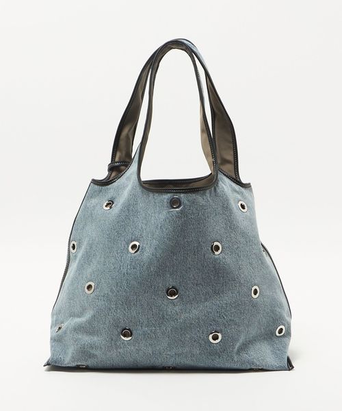 3.1 Phillip Lim＞DENIM MARKET TOTE WITH GROMMETS/バッグ