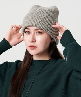 BEAUTY&YOUTH/バックリボン ニットキャップ/ニットキャップ
