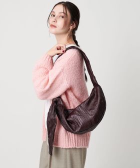BEAUTY&YOUTH/レザーライク ギャザー ショルダーバッグ/ショルダーバッグ