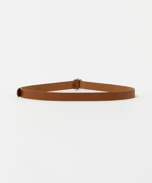 LOEFF ユナイテッドアローズ　スクエアバックルベルト ART BROWN＞レザー スクエアバックル ベルト