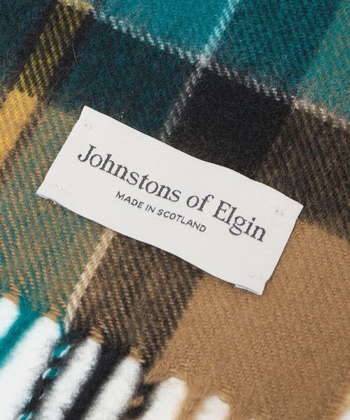 Johnstons of Elgin＞CASHMERE CHECK MUFFLER/マフラー