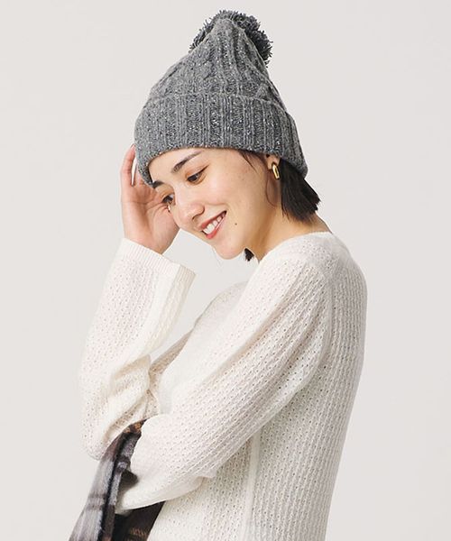 BEAUTY&YOUTH/ネップ ポンポン ニットキャップ 2WAY/ニットキャップ