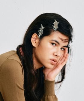 heyep/＜heyep＞Melted Metal フラット クリップ/2P/ヘアアクセサリー