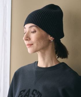BEAUTY&YOUTH/スパンコール リブ ニットキャプ/ニットキャップ