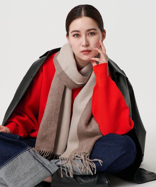 Eds Cashmere/【別注】＜Eds Cashmere＞カシミヤ リバーシブル マフラー/ストール / マフラー