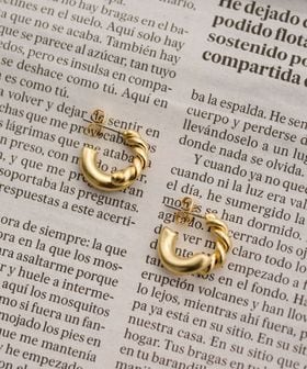 BEAUTY&YOUTH/ロープ×パイプ フープピアス/ピアス（両耳用）