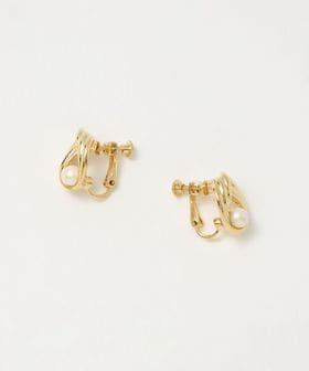 BEAUTY&YOUTH/メタルライン パールモチーフ イヤリング/イヤリング