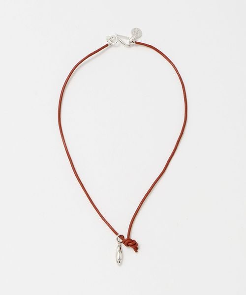 SAPIR BACHAR/＜SAPIR BACHAR＞EARTH MINI SCARLET LEATHER NECKLACE/ネックレス/ネックレス