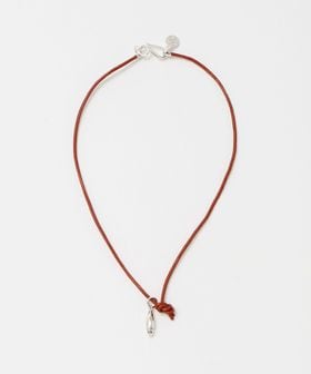 SAPIR BACHAR/＜SAPIR BACHAR＞EARTH MINI SCARLET LEATHER NECKLACE/ネックレス/ネックレス