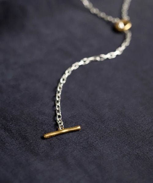 【美品】トーラスラリネット SV ネックレス TEN.＞トーラス ラリエットネックレス /ミックスカラー