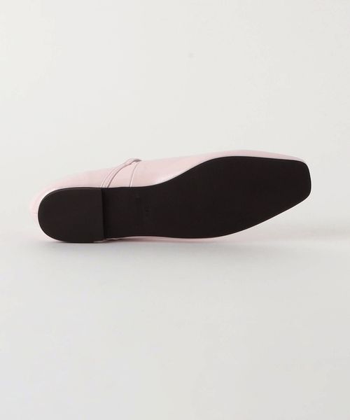 エナメルライク ストラップ バレエシューズ