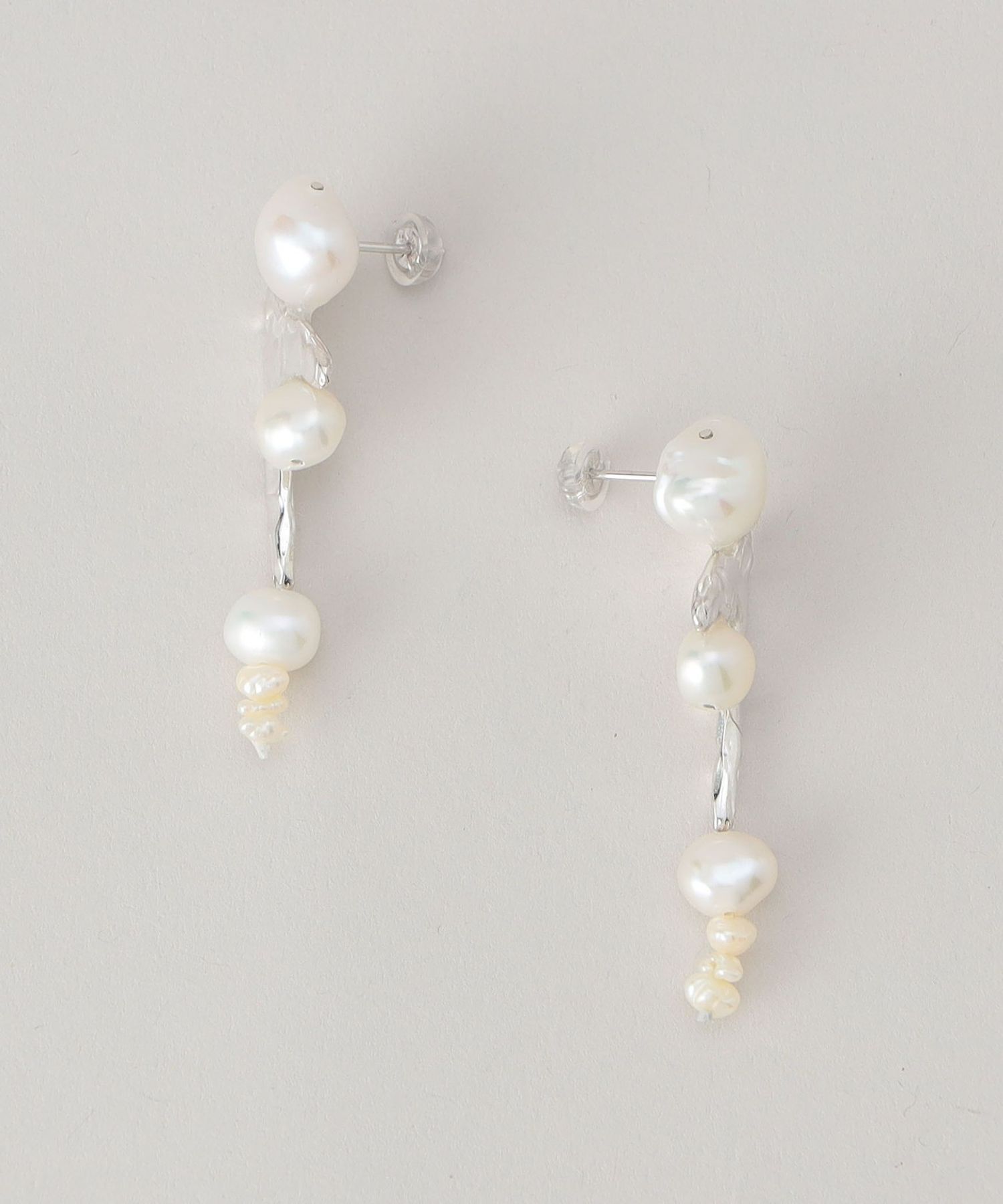 PREEK x ODAKHA＞BAROQUE PEARL METAL EARRINGS/ピアス