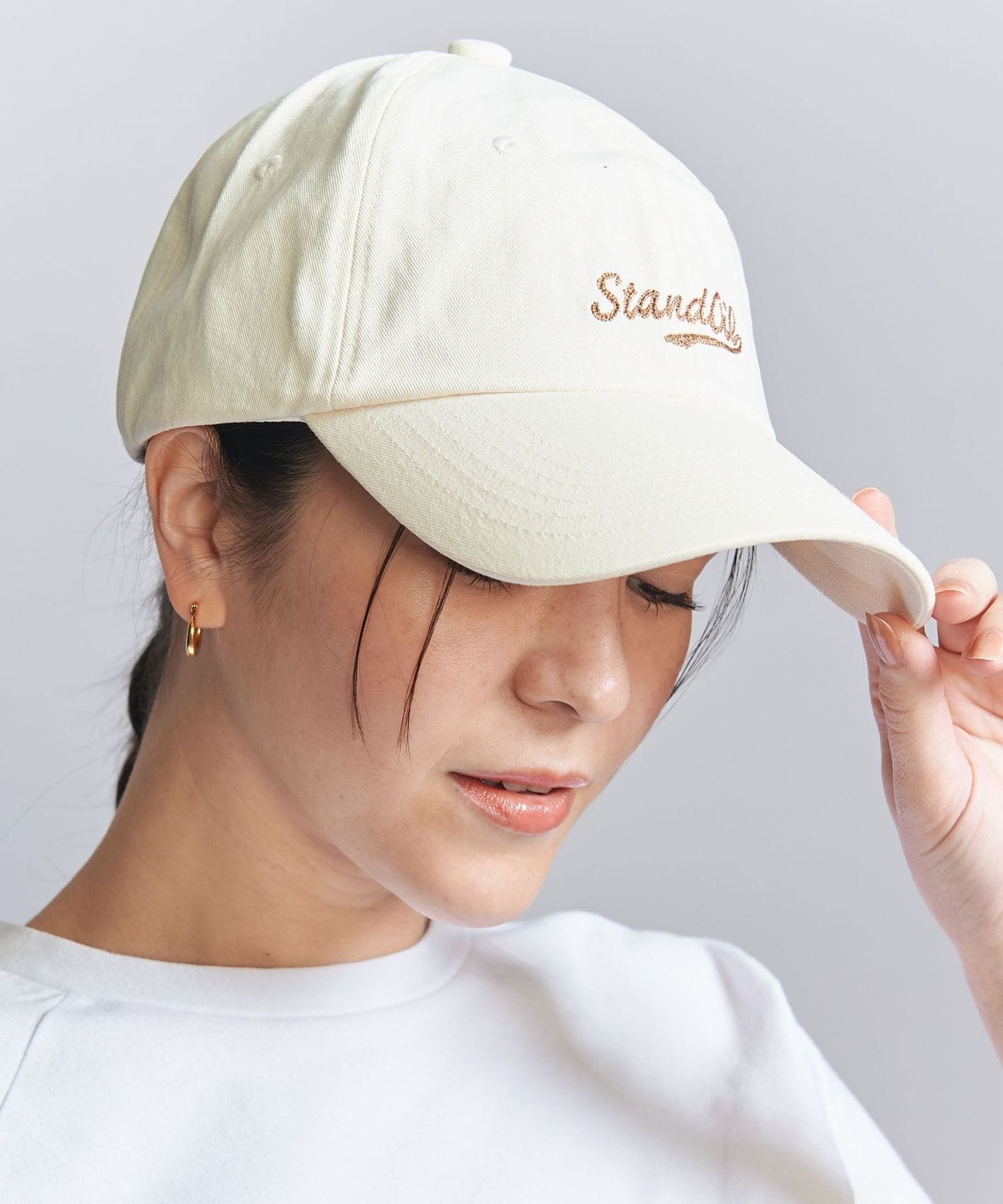 美品　※日本未発売　YOKO ONO ベースボールキャップ ホワイト ベースボールキャップ 帽子 刺繍 NYC ロゴ 星条旗 1985