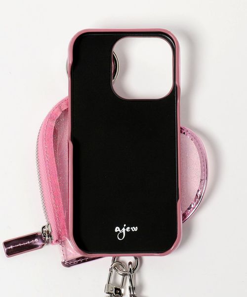 ajew iPhone対応 エジュー PVC heart planet pocket case ハート