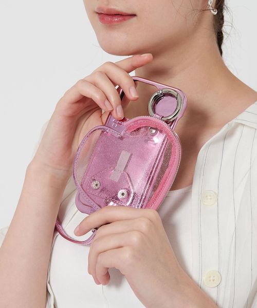 ajew＞PVC HEART PLANET POCKET iPhone16Proケース