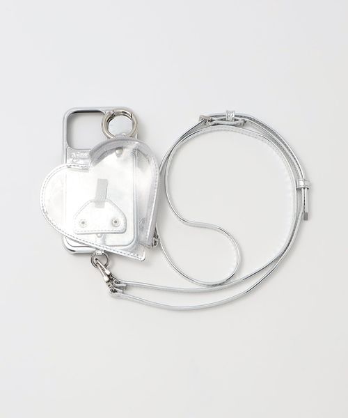 ajew＞PVC HEART PLANET POCKET iPhone15Proケース