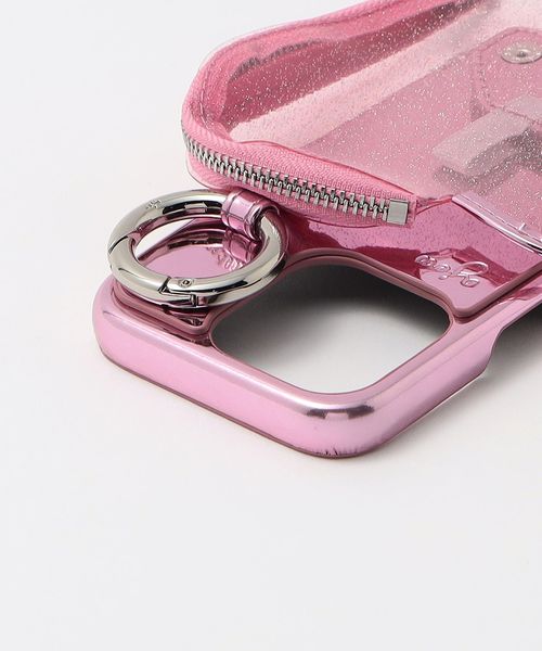 ajew＞PVC HEART PLANET POCKET iPhone15Proケース