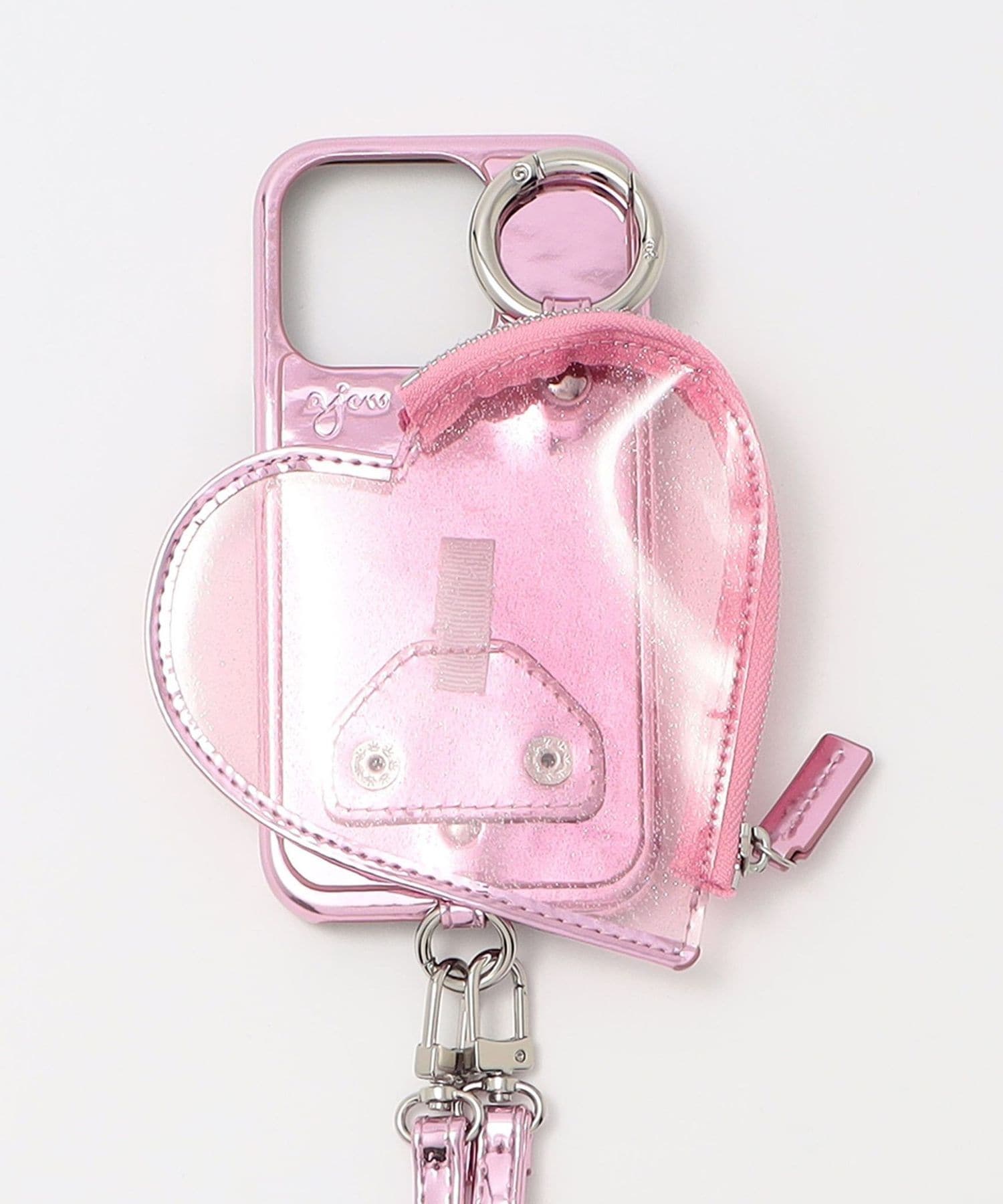 iPhoneアクセサリー ajew PVC heart planet pocket ajew iPhone対応 エジュー PVC heart planet pocket case ハート