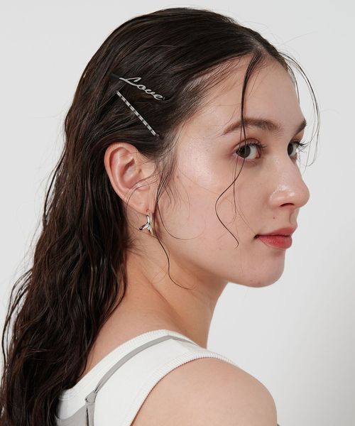 heyep ヘアピン heyep＞ロゴ ラインストーン ヘアピン/4P｜ビューティー＆ユース