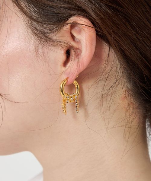 loni＞Bijou chain ピアス