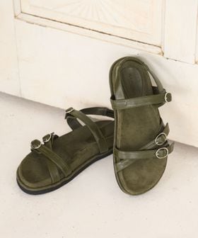 BEAUTY&YOUTH/ダブルクロス ベルト バックストラップ サンダル/サンダル