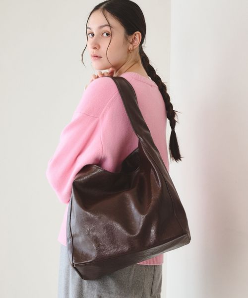BEAUTY&YOUTH/レザーライク ビッグ ワンショルダーバッグ/ショルダーバッグ