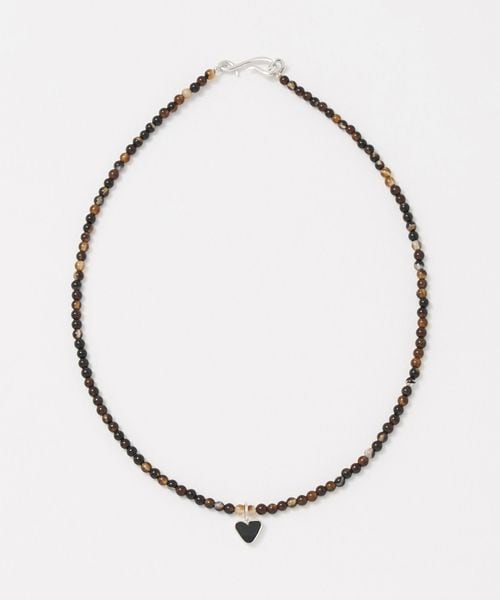 PREEK/＜PREEK＞HOW RAW HEART CHARM  ROUND STONE NECKLACE/ネックレス/ネックレス