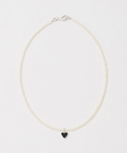 PREEK/＜PREEK＞HOW RAW HEART CHARM PEARL ROUND STONE NECKLACE/ネックレス/ネックレス